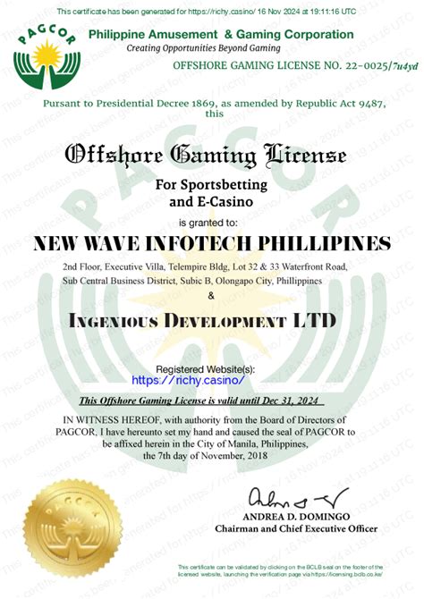 pagcor license verification|Licensees .